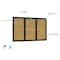 Ghent Enclosed Bulletin Board, 3 Door, Cork, Walnut Frame, 4 ft H x 8 ft W, Natural PN34896K - alternate 2